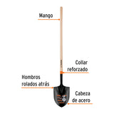 Pala Irrigación T-2000, Mango Largo 45', Truper