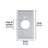 Placa de Acero Inoxidable para Contacto Sencillo, Standard
