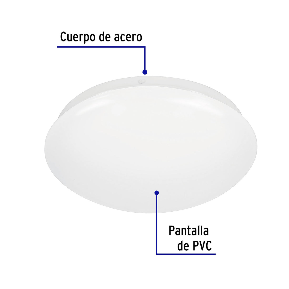 Luminario LED Plafón Decorativo 8 W 6500K, Liso, Basic