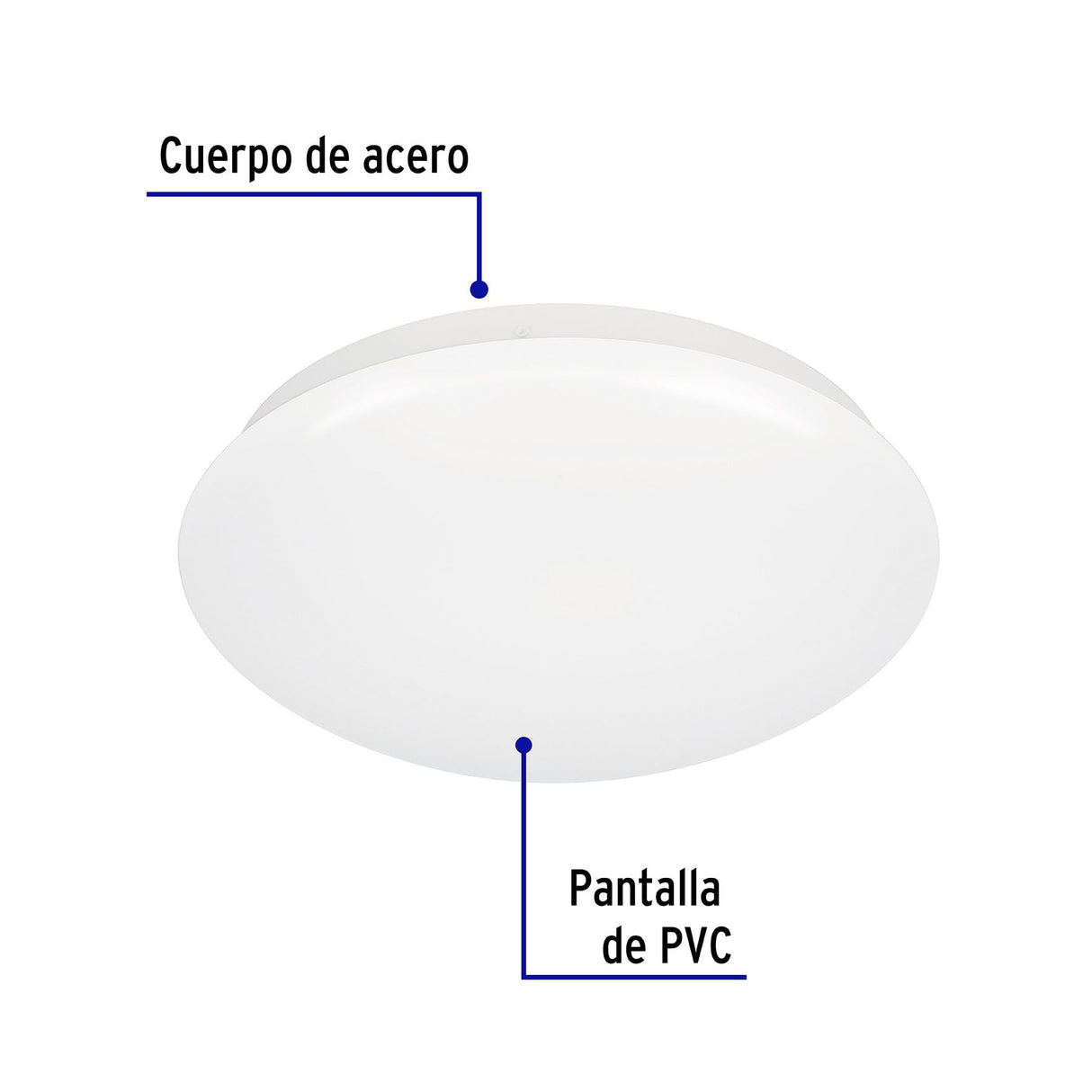 Luminario LED Plafón Decorativo 15 W 6500K, Liso, Basic