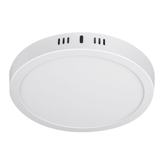 Luminario LED plafón18 W 3000K, redondo, blanco, Volteck