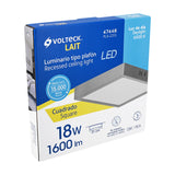 Luminario LED Plafón 18 W 6500K, Cuadrado, Gris, Volteck