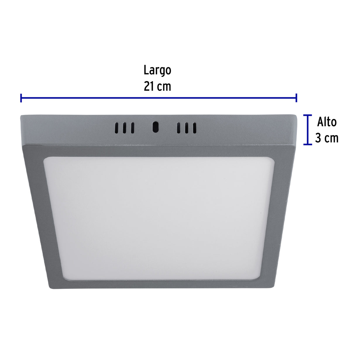 Luminario LED Plafón 18 W 6500K, Cuadrado, Gris, Volteck