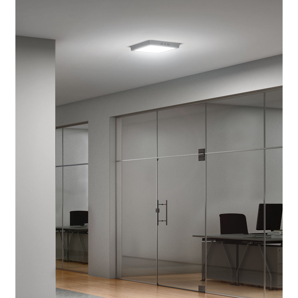 Luminario LED Plafón 24 W 6500K, Cuadrado, Gris, Volteck