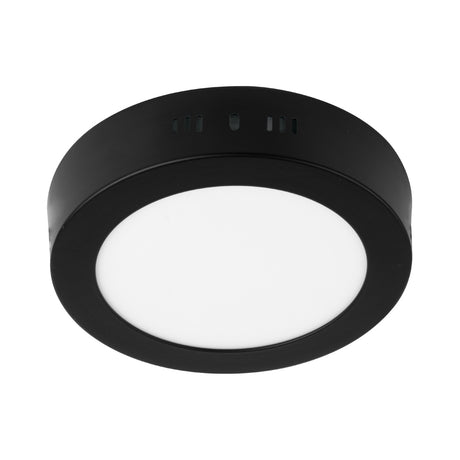 Luminario LED plafón 6 W 6500K, redondo, negro, Volteck