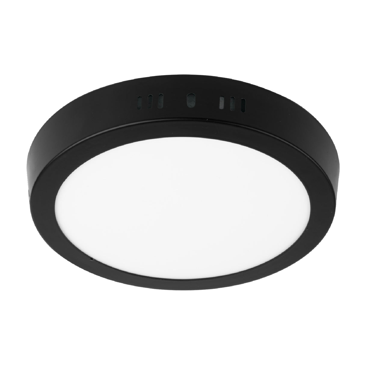 Luminario LED plafón 12 W 6500K, redondo, negro, Volteck