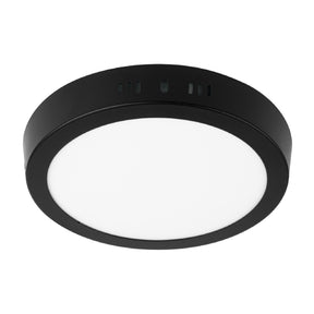 Luminario LED plafón 12 W 6500K, redondo, negro, Volteck
