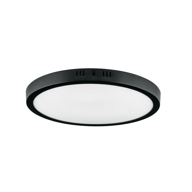 Luminario LED plafón 24 W 6500K, redondo, negro, Volteck
