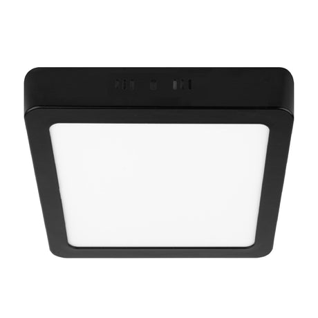 Luminario LED plafón 12 W 6500K, cuadrado, negro, Volteck