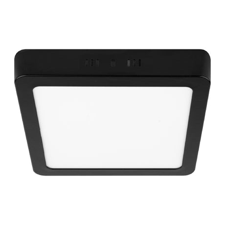 Luminario LED plafón 18 W 6500K, cuadrado, negro, Volteck