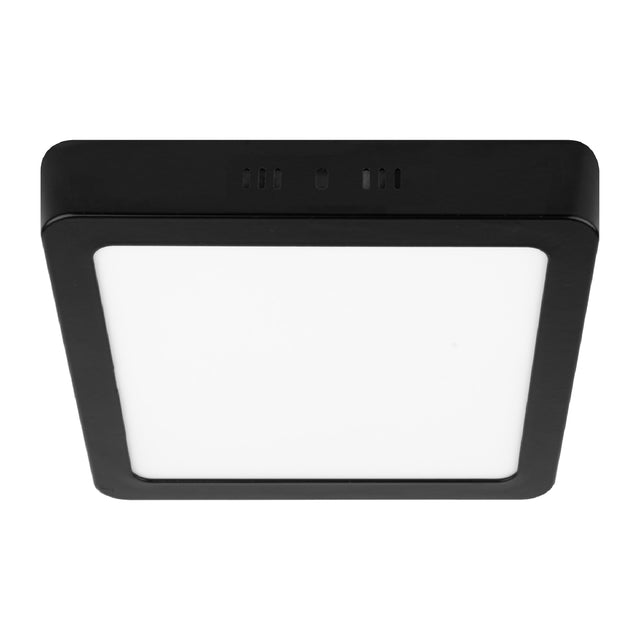 Luminario LED plafón 18 W 6500K, cuadrado, negro, Volteck