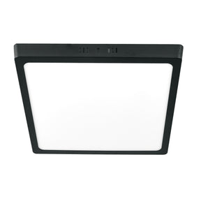 Luminario LED plafón 24 W 6500K, cuadrado, negro, Volteck