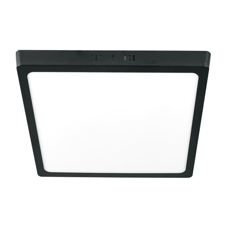 Luminario LED plafón 24 W 6500K, cuadrado, negro, Volteck