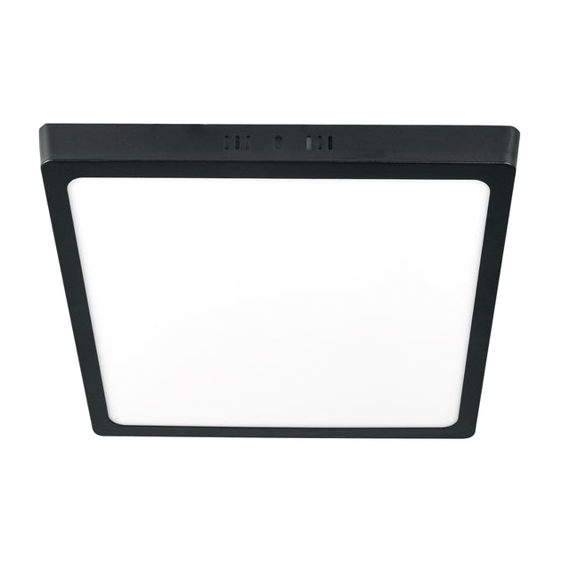 Luminario LED plafón 24 W 6500K, cuadrado, negro, Volteck