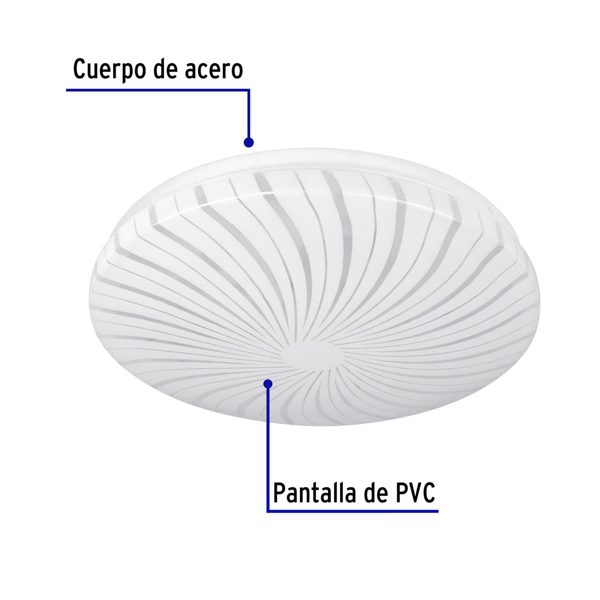Luminario LED Plafón Decorativo 8 W 6500K, Espiral, Basic