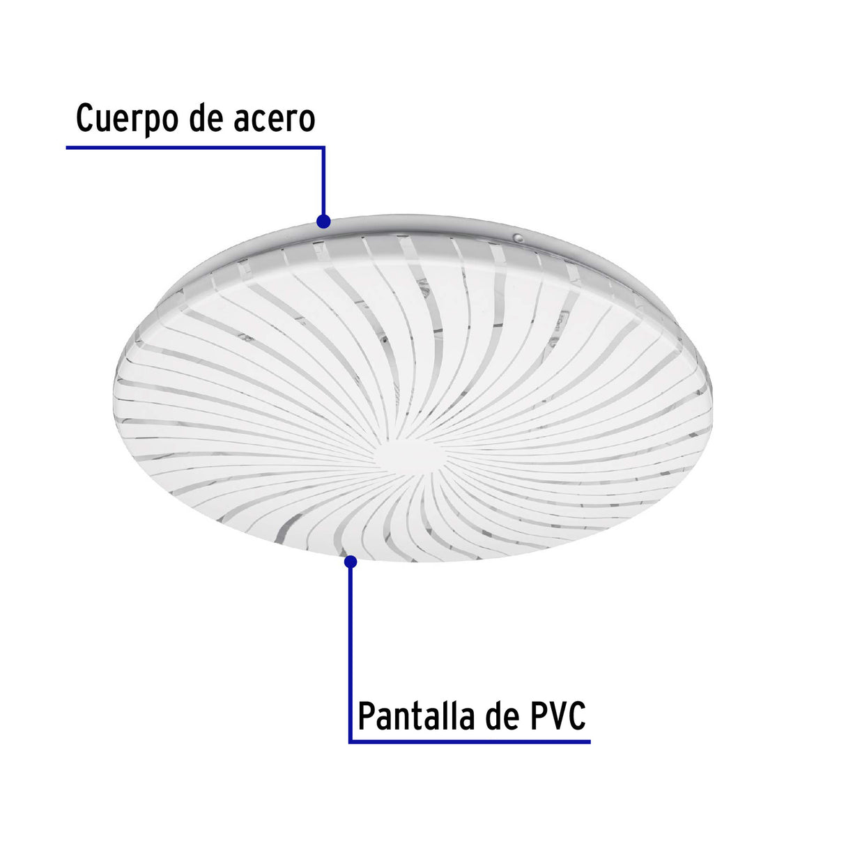 Luminario LED Plafón Decorativo 18 W 6500K, Espiral, Basic