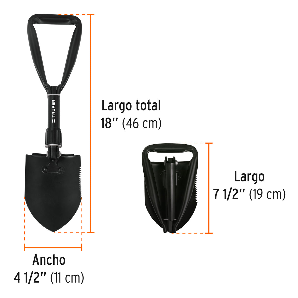 Pala Plegable de 18', Truper