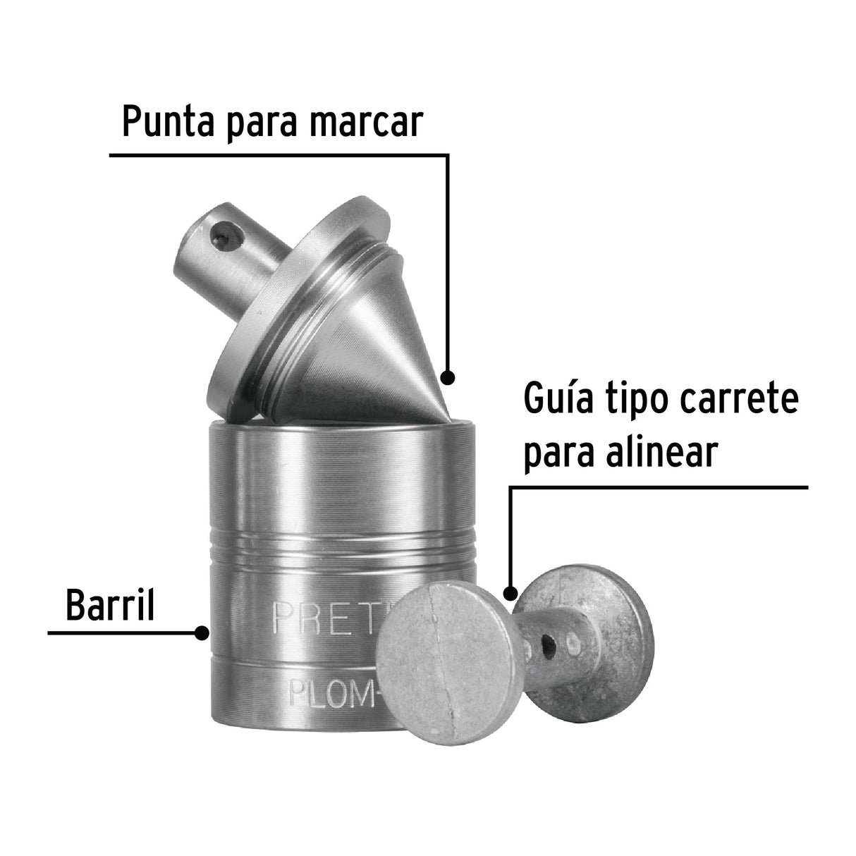 Plomada Metálica de 200 g con Centro, Pretul