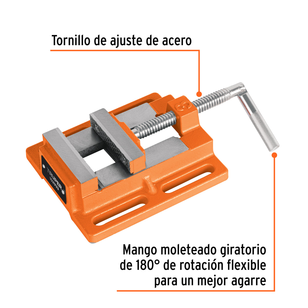 Prensa Morsa Plana, Apertura 3' (75 mm), Truper