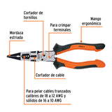 Pinza Multiuso 8' Punta Larga, Comfort Grip, Truper Expert