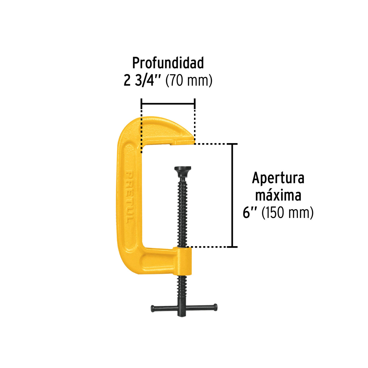 Prensa 6' de Hierro Dúctil para Carpintería, Pretul