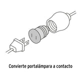 Adaptador de Portalámpara a Contacto, Volteck