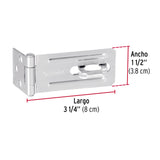 Portacandado de Acero Zincado 3-1/4', Hermex