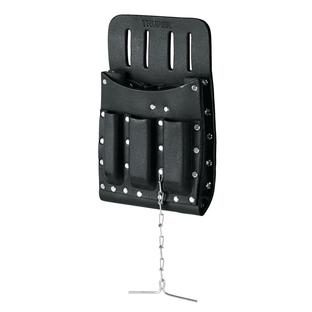 Porta Herramientas de Cuero con 11 Compartimentos, Truper