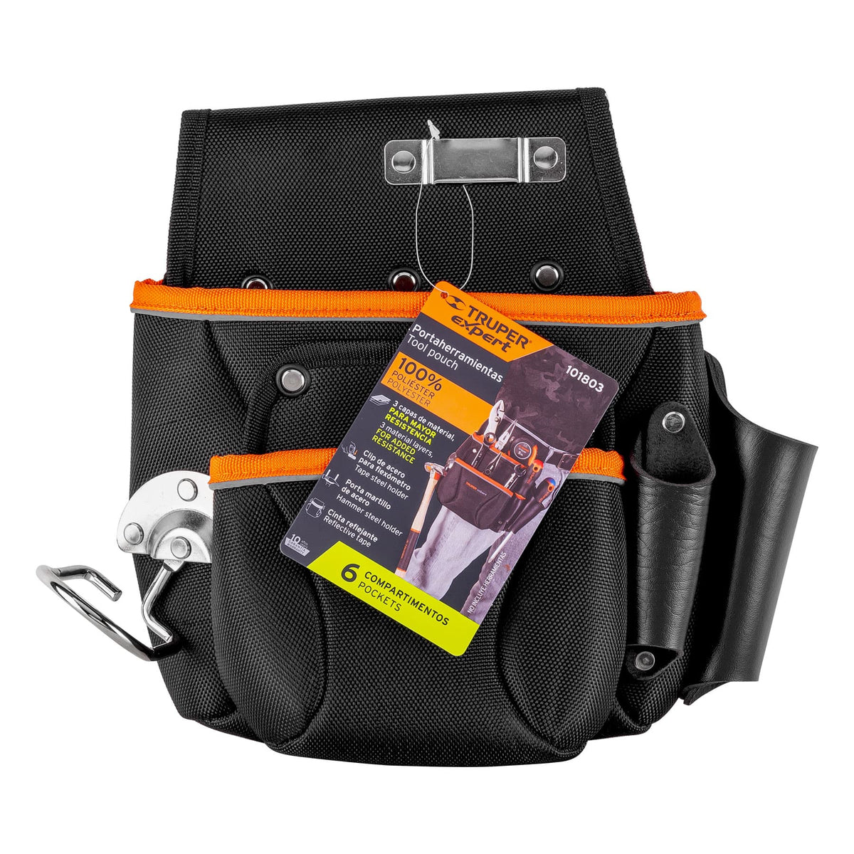 Porta Herramientas de Poliéster, 6 Compartimentos, Expert