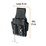 Porta Herramientas Grande de Cuero, 7 Compartimentos, Truper