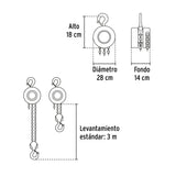 Polipasto de Cadena de 3 Ton, Pretul