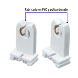 Bolsa 2 Pz Portalámparas para Tubo LED y Fluorescente, Base G13