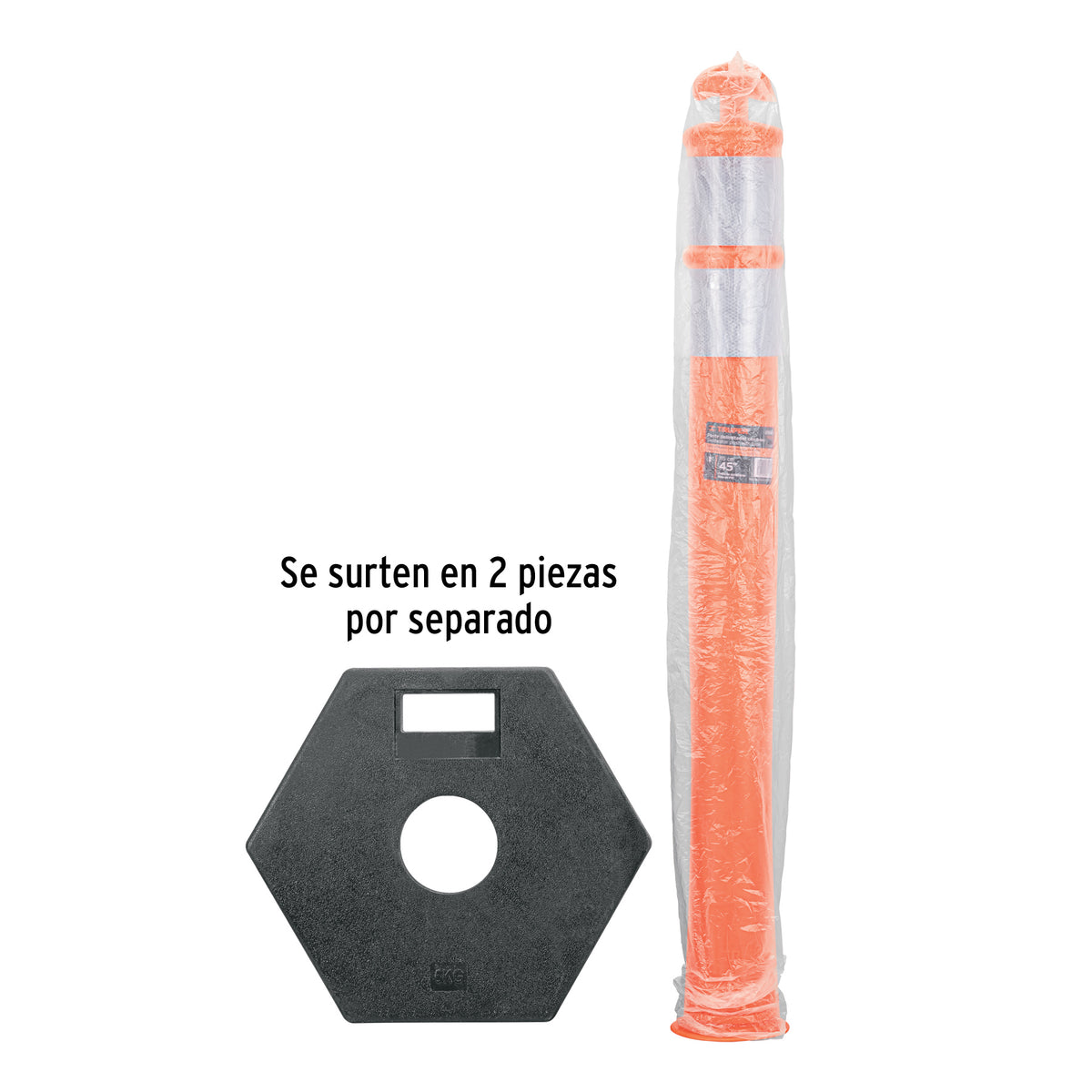 Poste Delimitador de 115 cm de Alto con Base y Reflejante