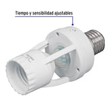 Portalámpara con Sensor de Movimiento 360°, Volteck