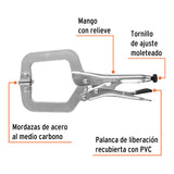 Pinza de Presión 9' Tipo 'C' con Mordaza Autoajustable
