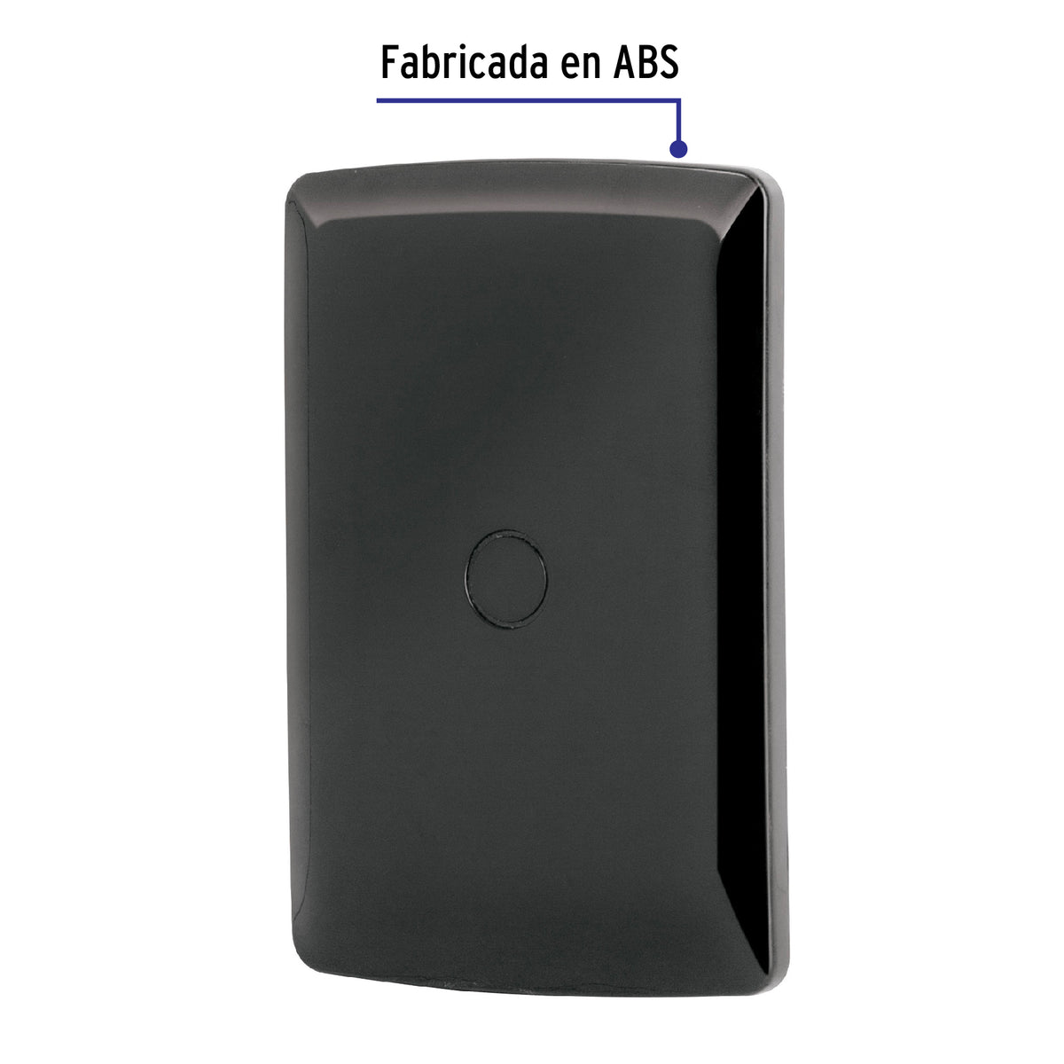 Placa Ciega, Italiana, Color Negro, Volteck