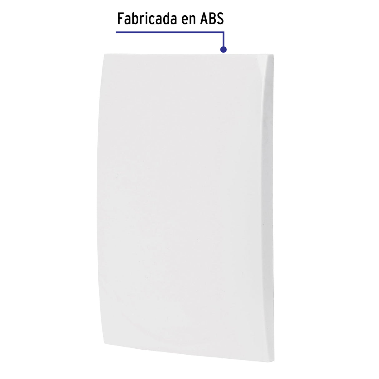 Placa de ABS Ciega, Línea Oslo, Color Blanco, Volteck