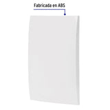 Placa de ABS Ciega, Línea Oslo, Color Blanco, Volteck