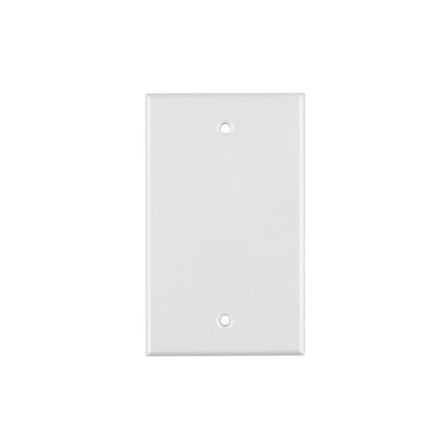 Placa de ABS ciega, Standard, blanco, Volteck