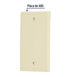 Placa de ABS Ciega, Standard, Marfil, Volteck