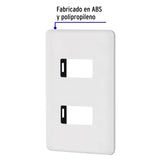Placa 2 Módulos de ABS, Blanca, Volteck Basic