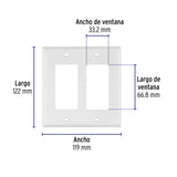 Placa 2 Ventanas, de Policarbonato, Línea Classic, Volteck