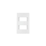 Placa 2 Ventanas, 1 Módulo, Línea Española, Color Blanco