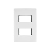Placa 2 Módulos de ABS, Línea Oslo, Color Blanco, Volteck