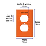Placa para Contacto Dúplex Tierra Aislada, Línea Estándar