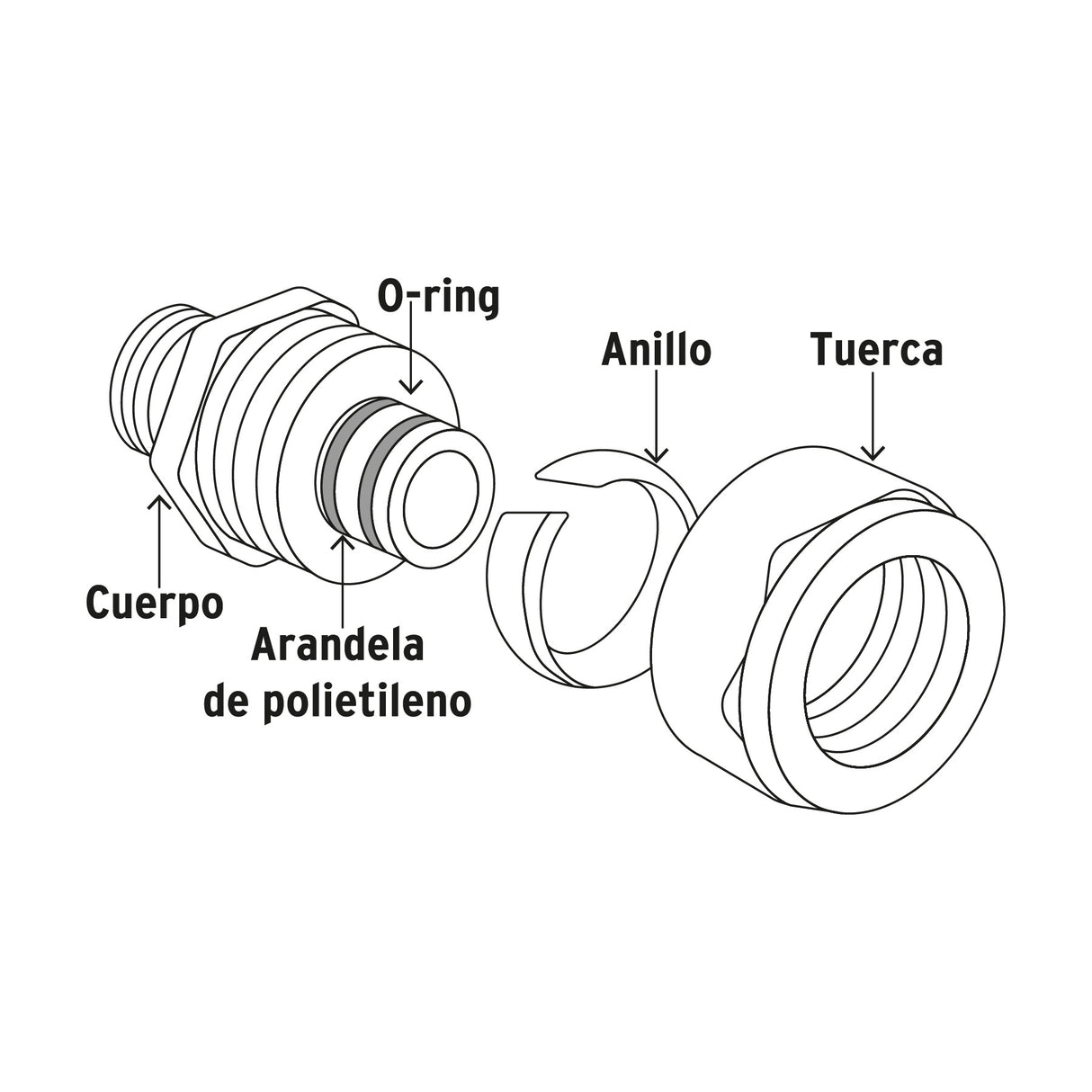 Codo 90° para Pealpe, 3/4', con Rosca Hembra, Foset