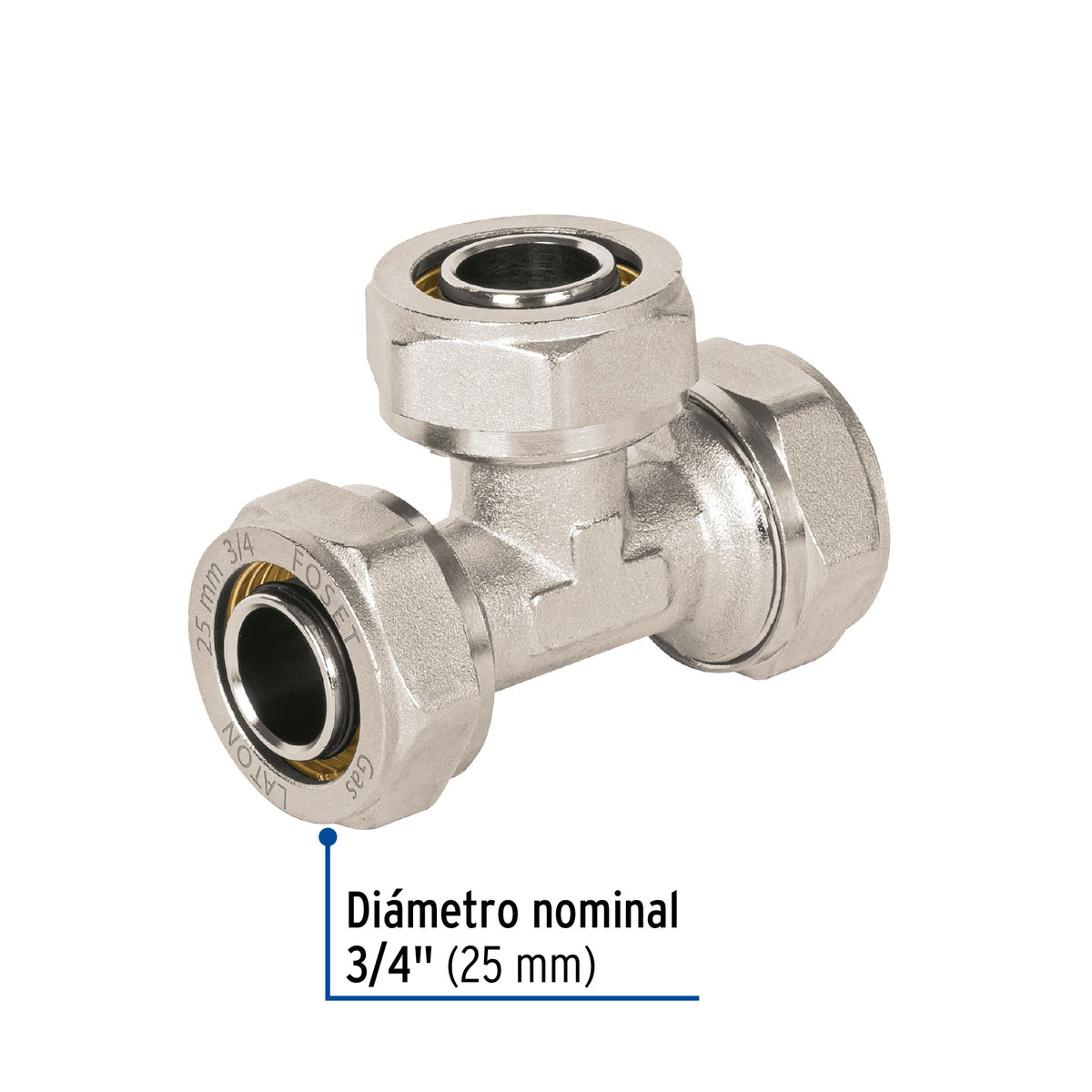Tee para Pealpe, 3/4', Foset