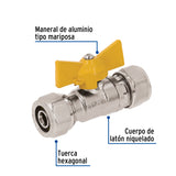 Válvula Esfera para Pe-al-pe, 3/8', Foset
