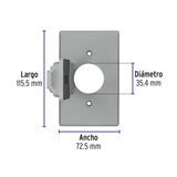 Placa Contacto Redondo, Policarbonato, P/Intemperie, Standard