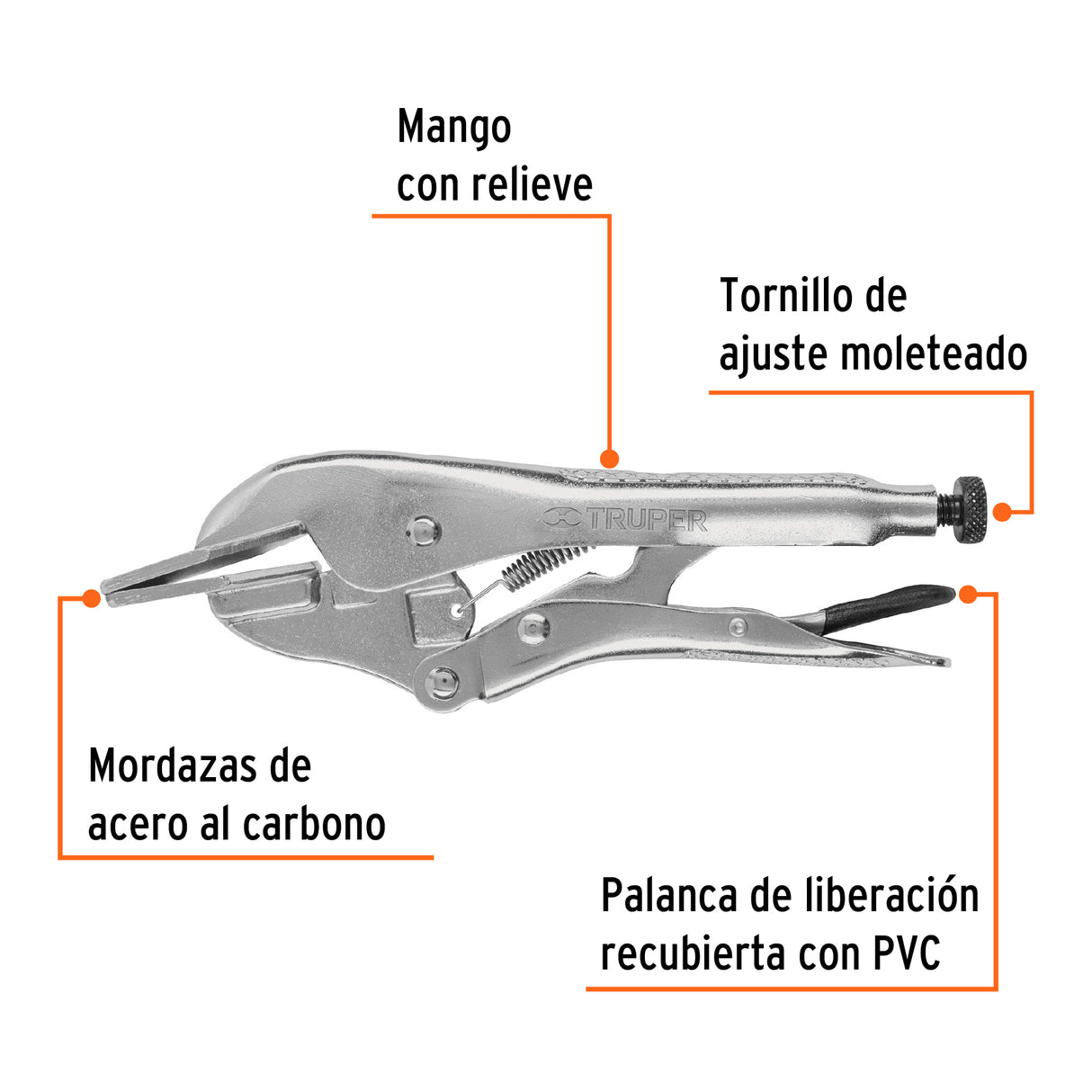 Pinza de Presión 8' Hojalatera, Truper